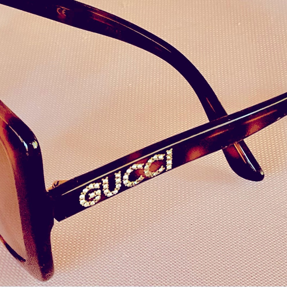 AUTHENTIC GUCCI TORTOISE SHELL SUNGLASSES - Picture 6 of 9